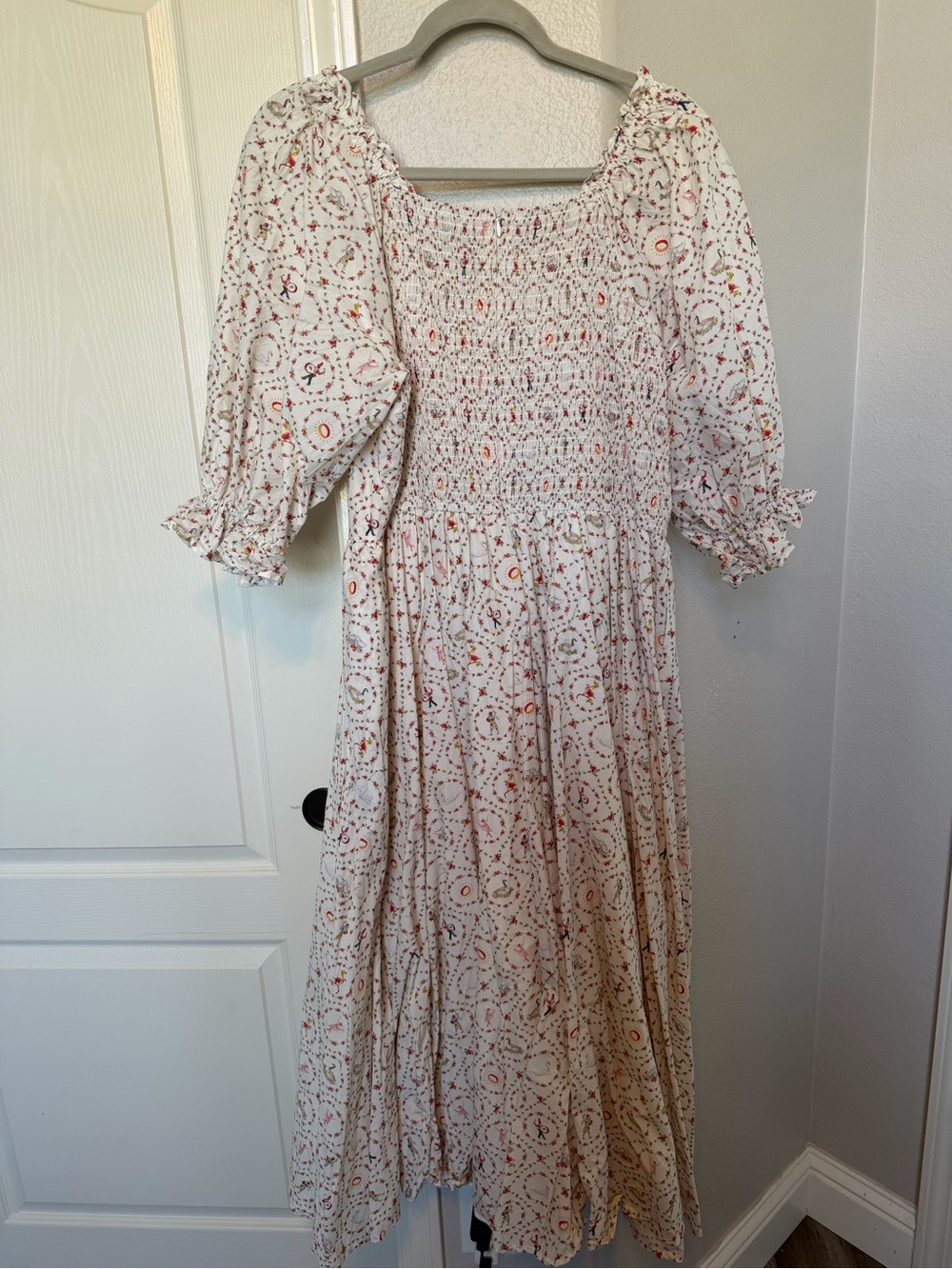 Smocked Square-Neck Maxi 12 Days of Christmas Dress - Picture 9 of 9